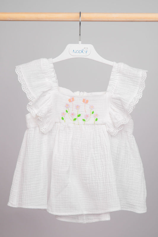 Ensemble d’Été en Double Gaze pour fille